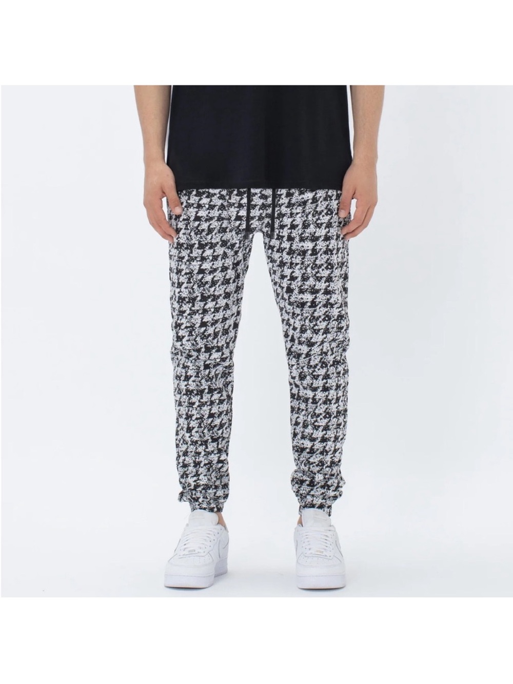 NWT Zanerobe Black & White Houndstooth Joggers size:32